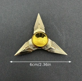 Fidget spinner 3hlavá hvězdice zlatá