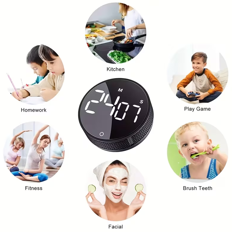 Digitální magnetický kuchyňský časovač