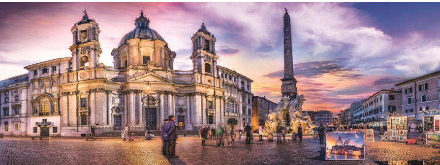 Trefl Panoramatické puzzle Piazza Navona, Řím 500 dílků