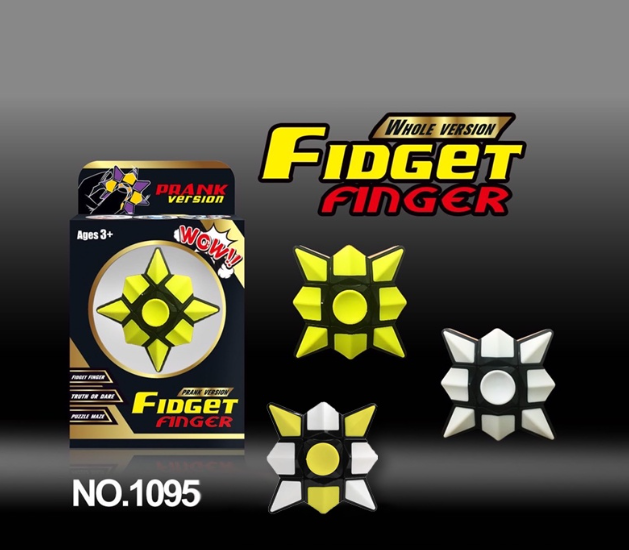 Cube Fidget Finger 1x3x3 Spinner černý