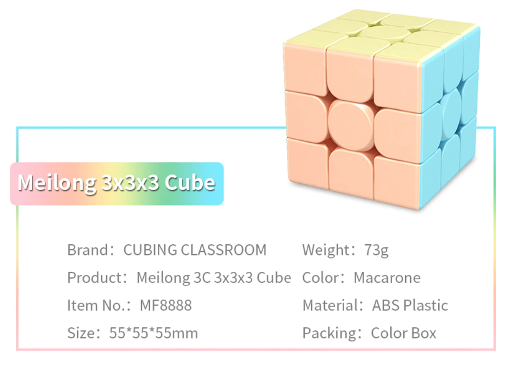 Rubikova kostka 3x3x3 MoYu Meilong Macarone