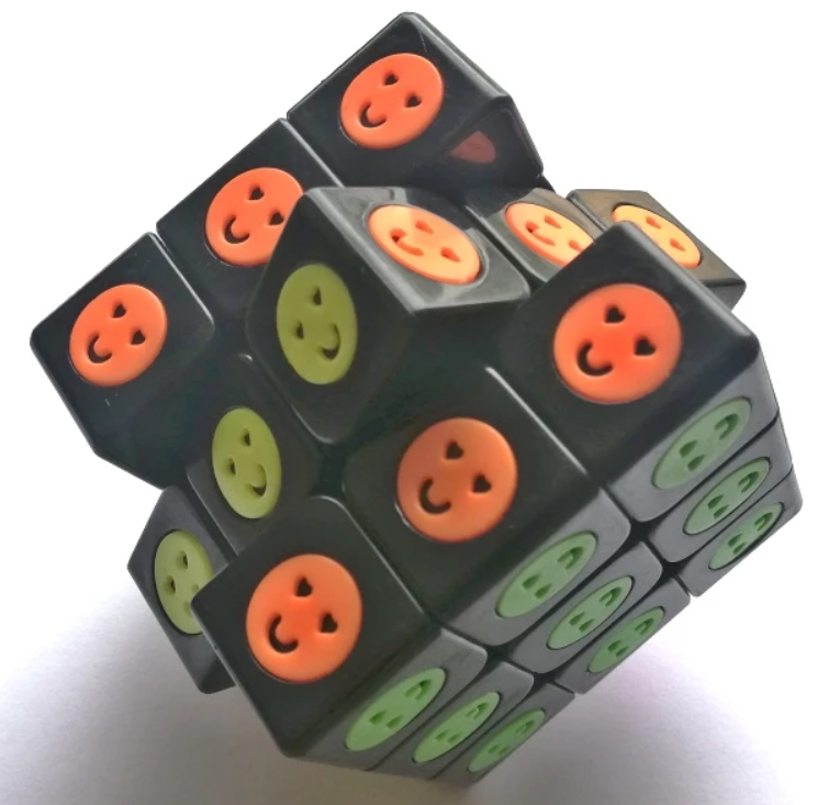 Kostka JieHui 3x3x3 Smajlík černá