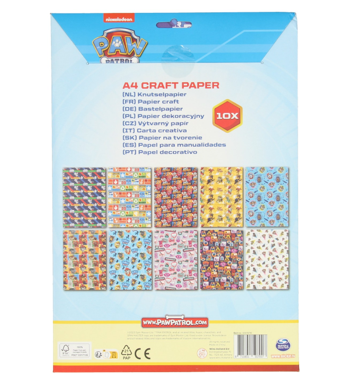 Výtvarný papír Paw Patrol A4 10ks