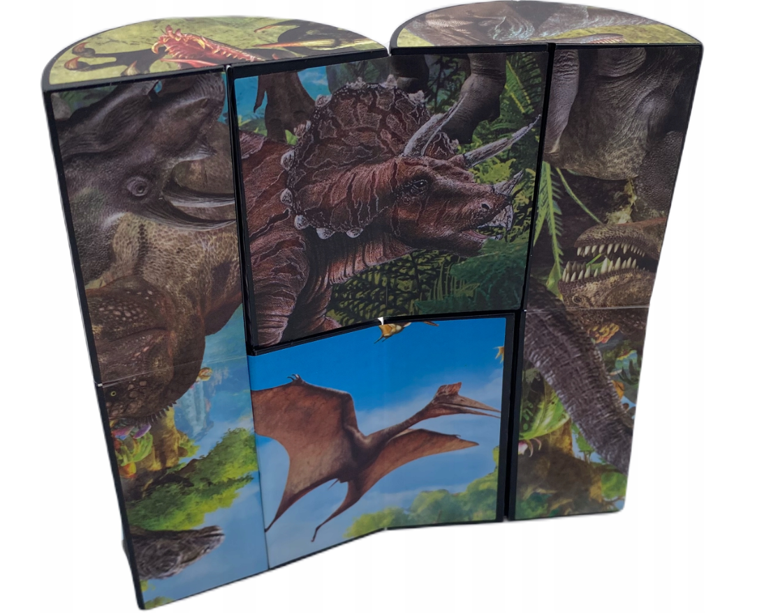 Geometric Magic Cube 3D Dino