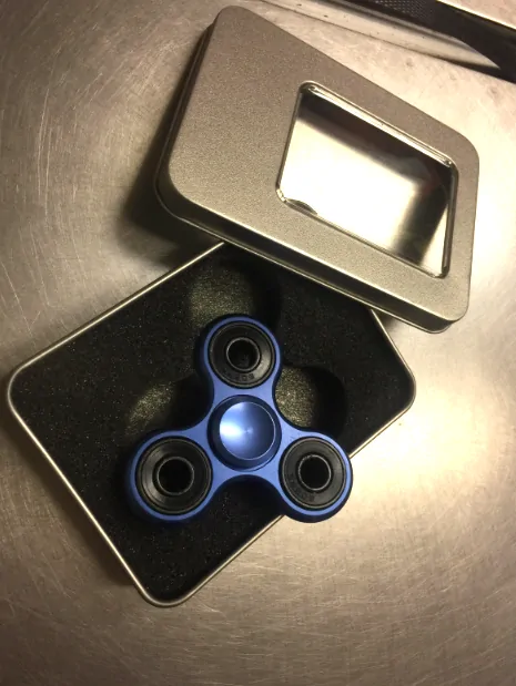 Fidget Spinner kovový modrý