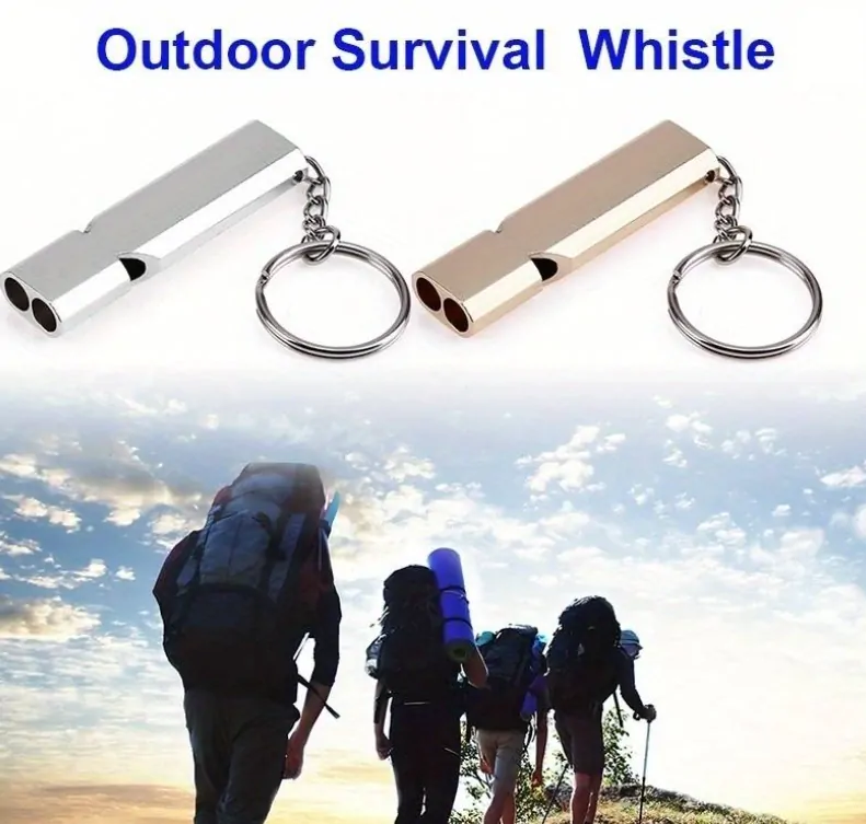 Klíčenka s píšťalkou černá