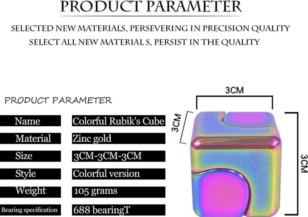 Fidget Spinner Cube Rainbow