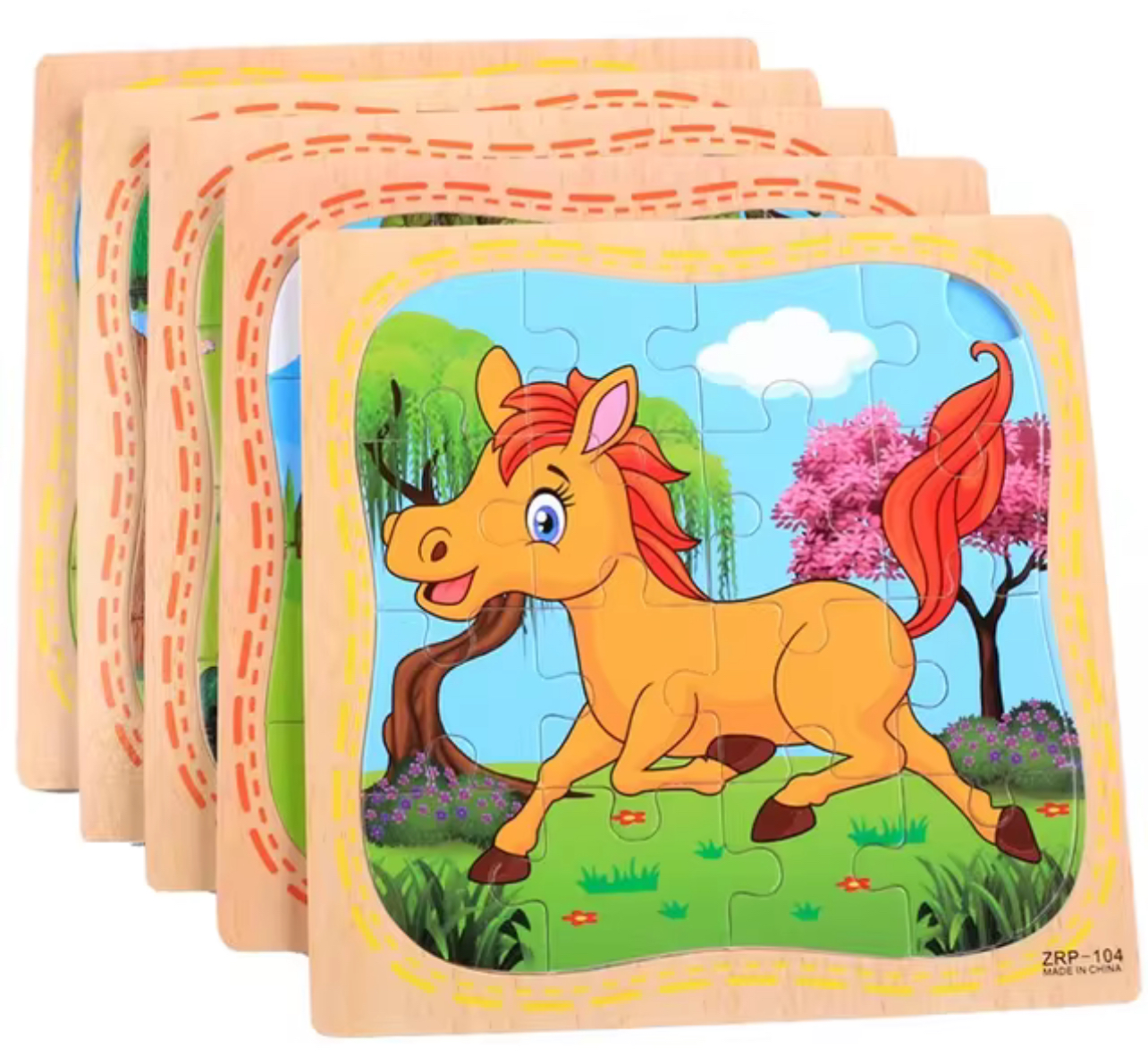 Dřevěné vkládací puzzle kachna 