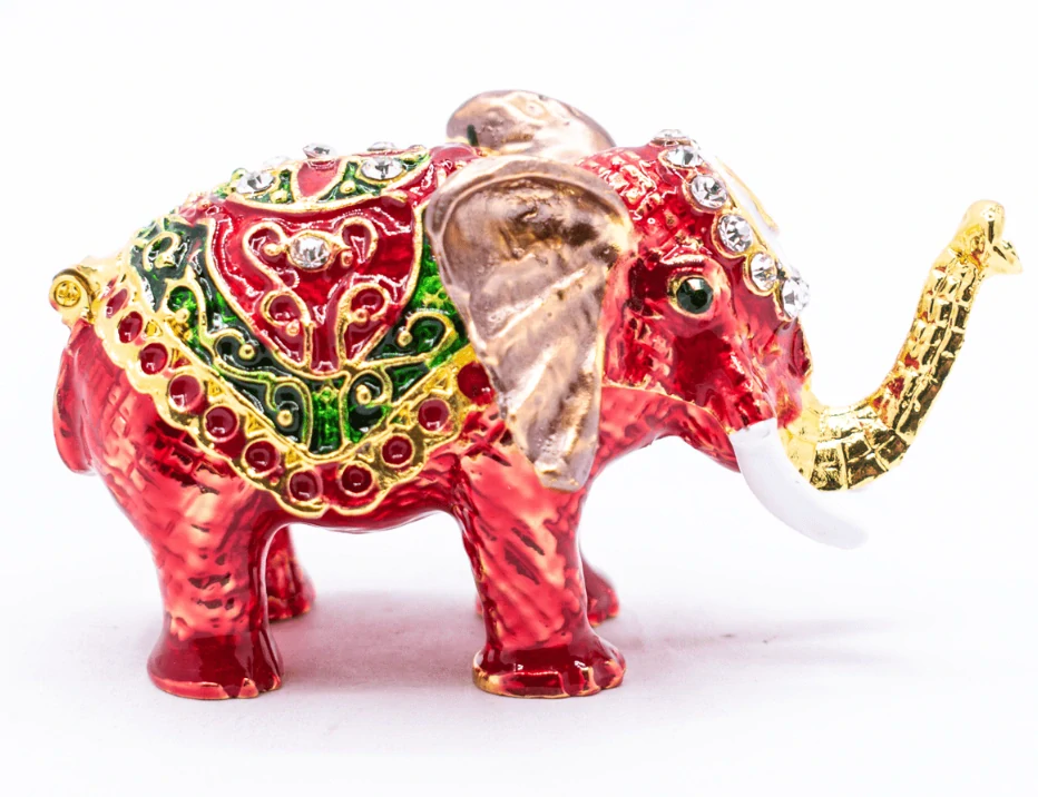 Šperkovnice, Slon červený 8cm