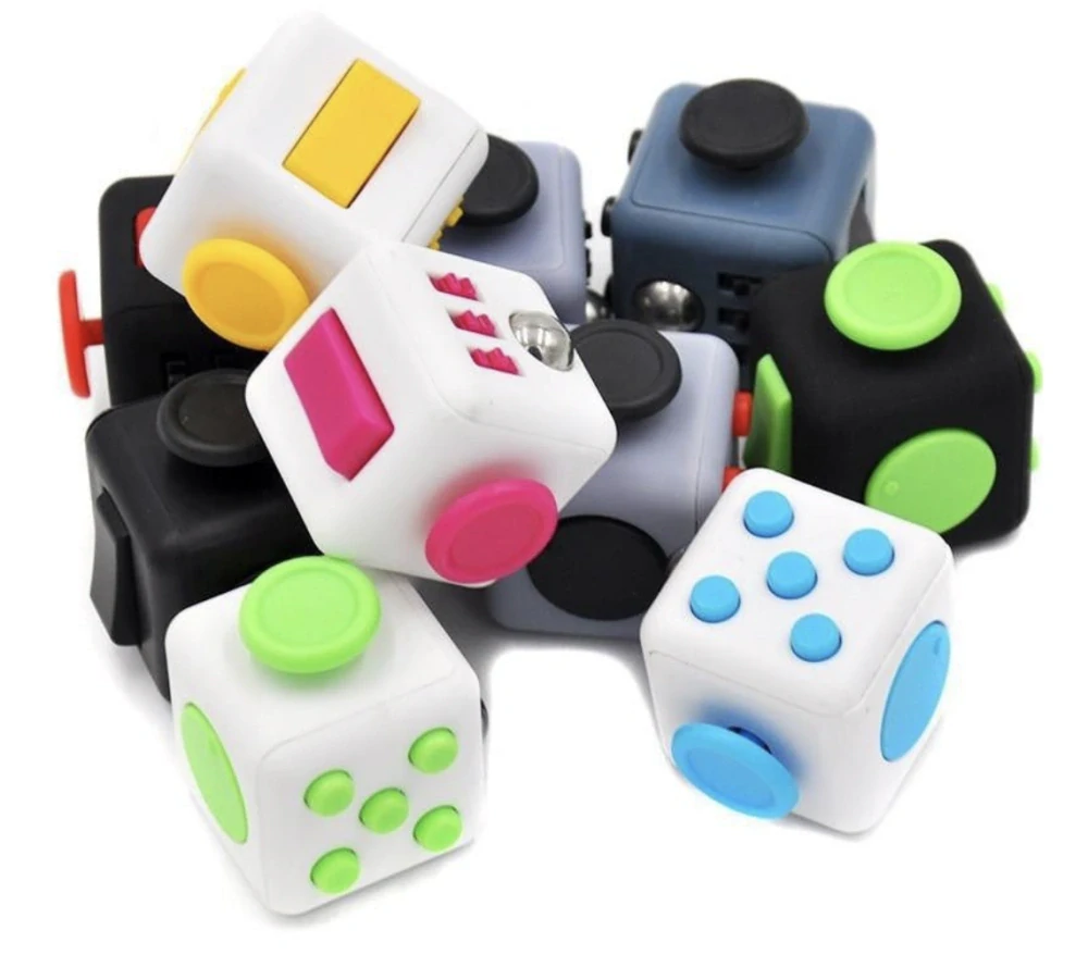 Antistresová kostka Fidget Cube černozelená
