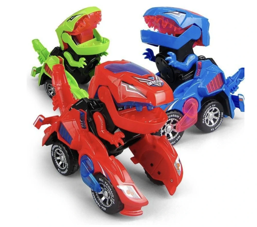 Auto Transformers Dino - jezdí, svítí a vydává zvuky - Zelený