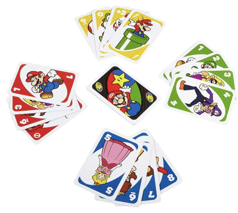 Mattel Games UNO Super Mario, karetní hra, desková hra, rodinná hra