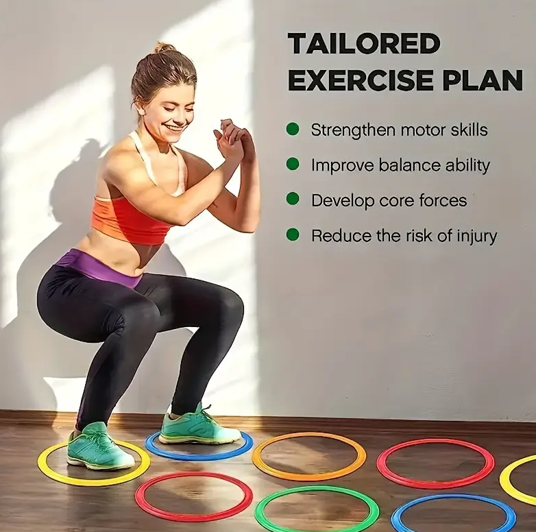 Skákání panáka, krokovací kruhy, 10 kruhů