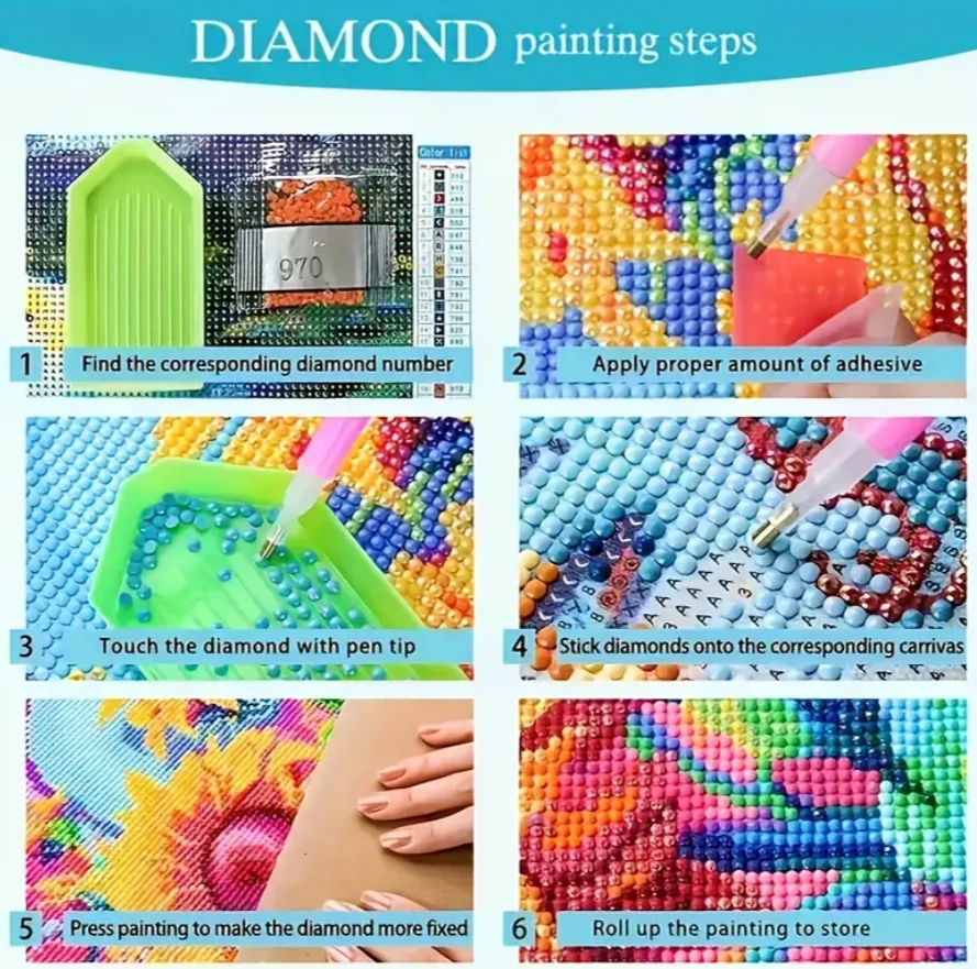 5D diamantové malování, Vánoční dekorace, 20x20 cm