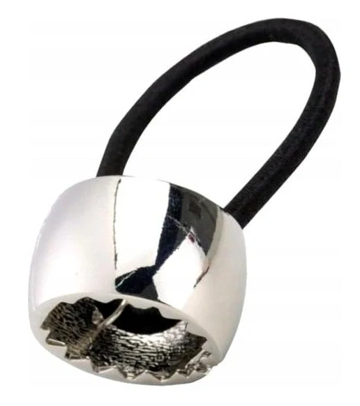 Metalická klipová spona do vlasů s gumičkou