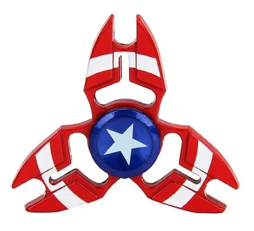 Fidget spinner kovový, Crab červený