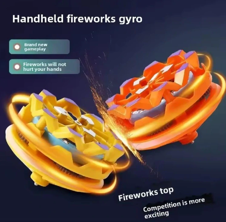 Káča, gyroskop s ohňostrojem, černá