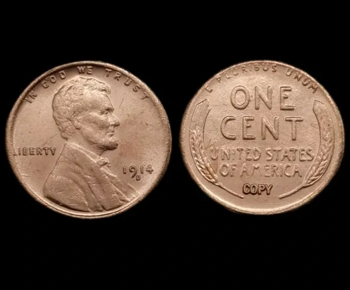 Replika mince One Cent 1914