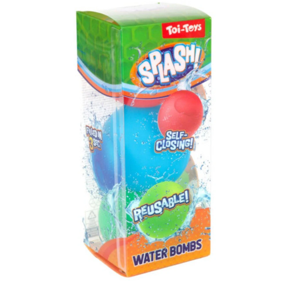 Vodní bomby se samotěsnícím uzávěrem, 3ks, opakovaně použitelné