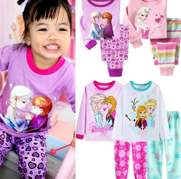 Růžové fleesové teplé dívčí pyžamo Frozen 10 let/140 cm