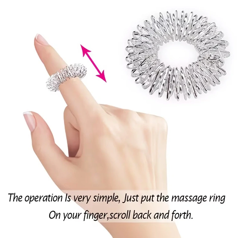 Modrý akupunkturní prsten 1 ks