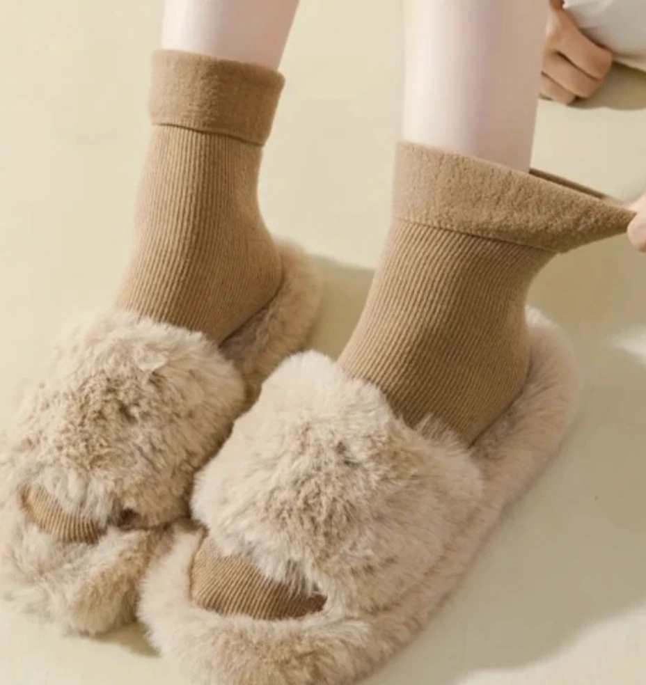 Dámské angora ponožky – krémově bílá(2 páry) | velikost 35–38