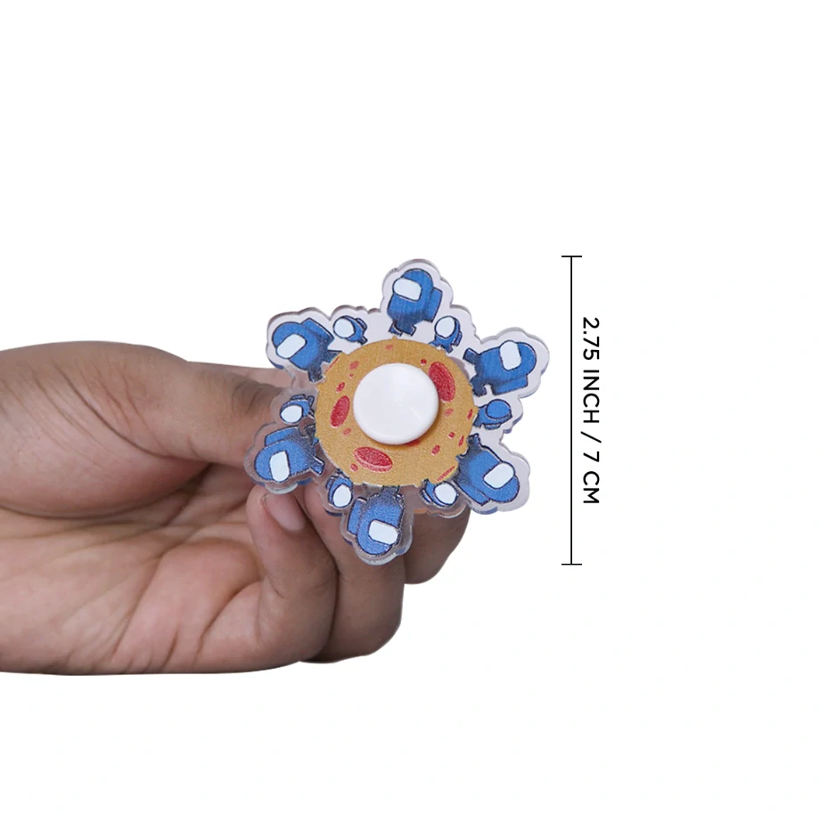 Fidget Spinner 6tiramenný animovaný Among modrý