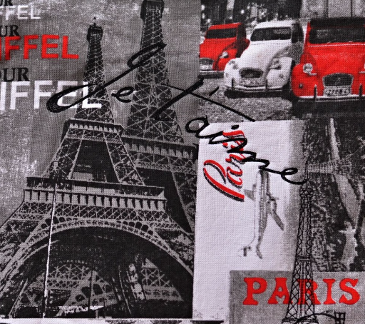 Nákupní taška skládací se zipem, NY, Paříž, Londýn