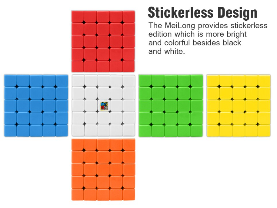 Rubikova kostka 5x5x5 MoYu MFJS Meilong Magnetic 6 Colors