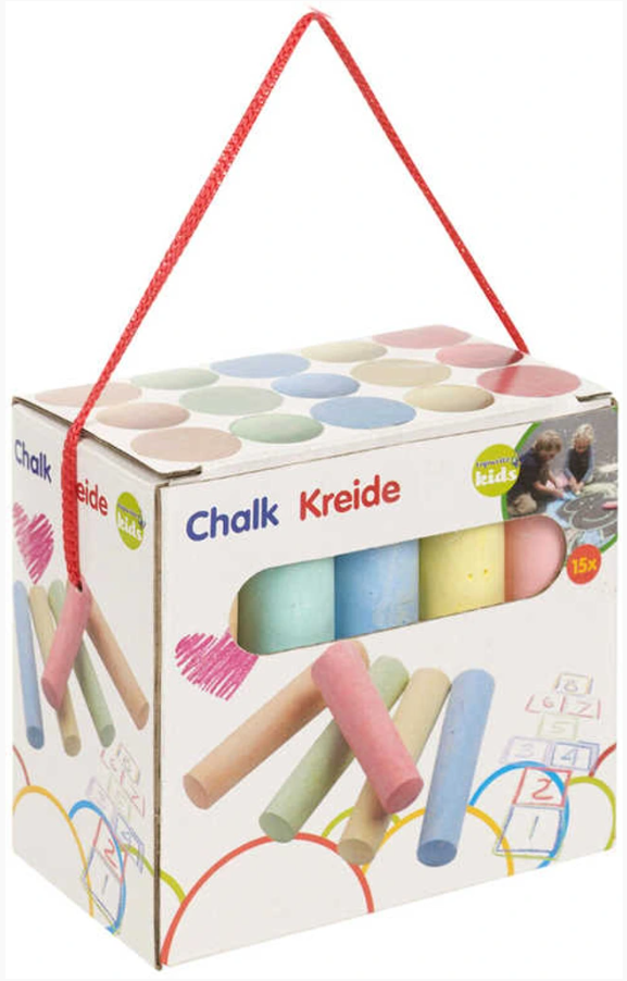 Křídy barevné chodníkové 15ks