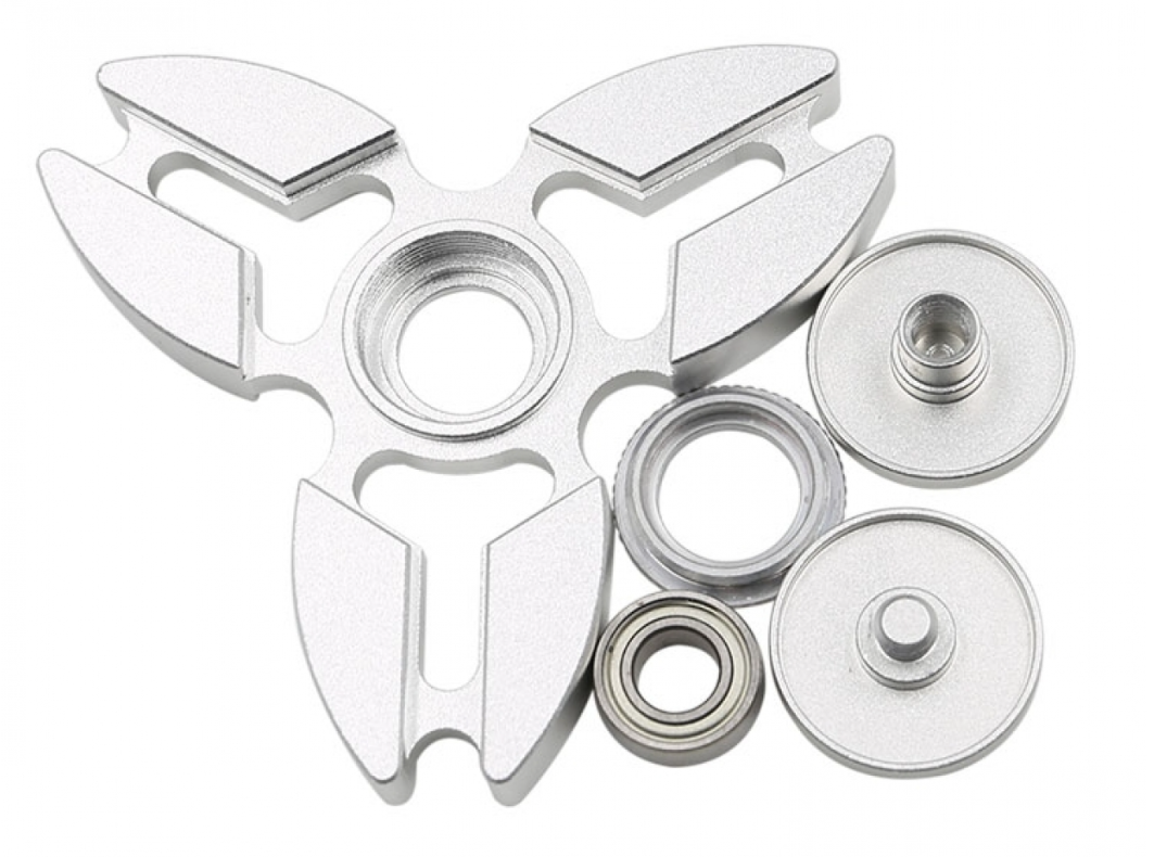 Fidget Spinner Silver Crab HQ červený