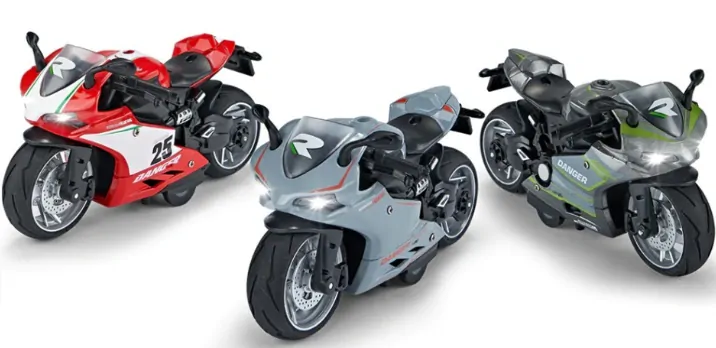 Motocykl kovový Die Cast MY66 1:12 červený