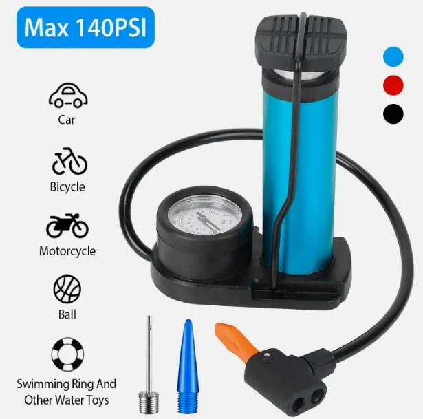 Nožní pumpička s ukazatelem tlaku