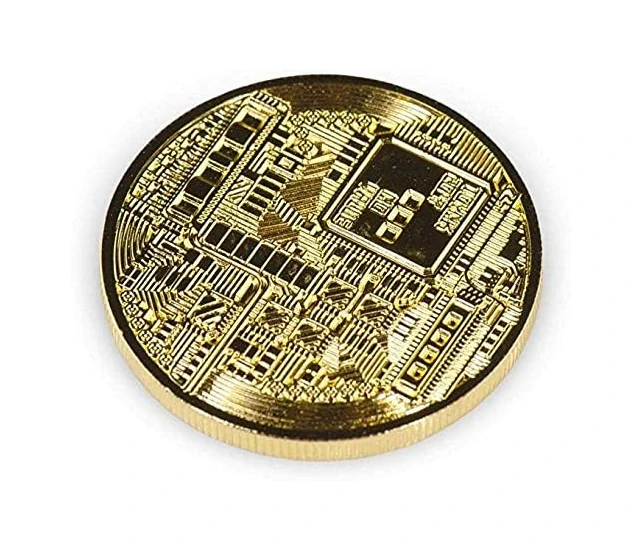 Zlatá mince v plastovém boxu