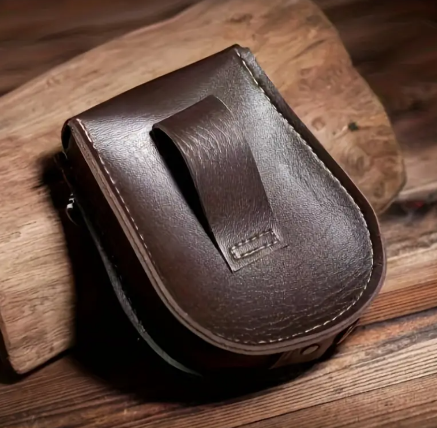 Kožené pouzdro na prak a náboje, hnědé