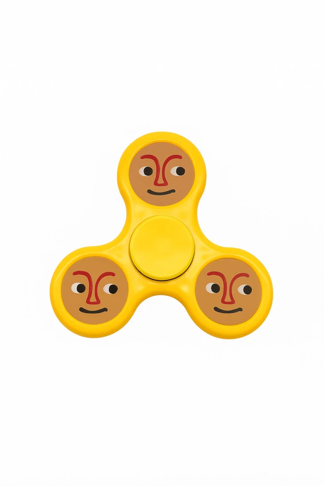 Antistresový Fidget Spinner Emoji žlutý sytý