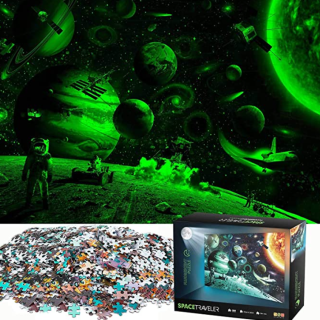 Puzzle svítící 1000 dílků Space traveler- Vesmírný cestovatel
