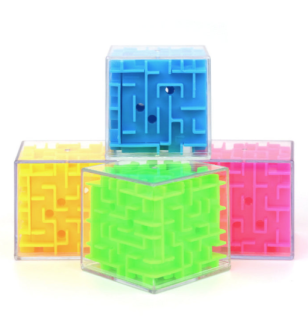 3D bludiště žluté, poškozená krabička