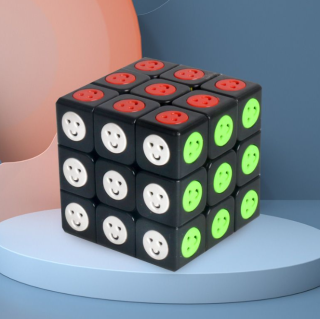 Kostka JieHui 3x3x3 Smajlík černá