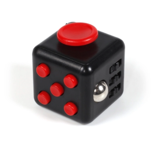 Antistresová kostka Fidget Cube černočervená