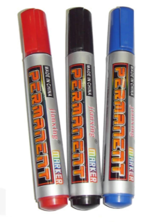 Permanent Marker kulatý červený