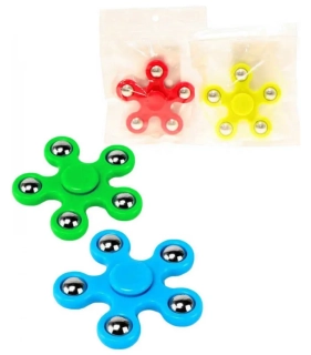 Fidget Spinner 5tiramenný žlutý