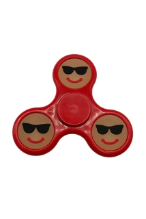 Antistresový Fidget Spinner Emoji červený