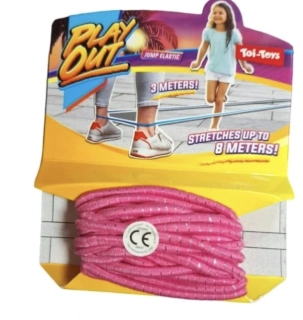 Skákací guma elastická jump růžová Toi-Toys 3-8 metrů pro děti