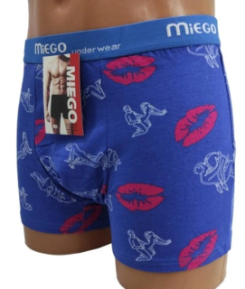Bavlněné veselé boxerky Miego modré