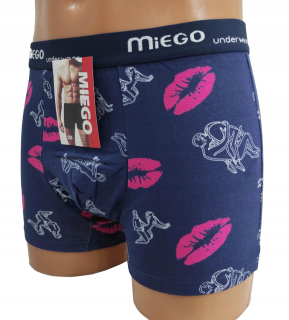 Bavlněné veselé boxerky Miego tmavě modré