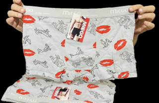 Bavlněné veselé boxerky Miego šedé