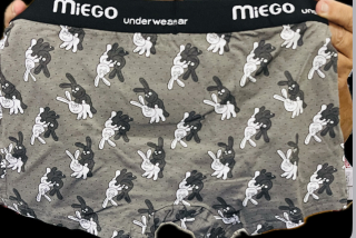 Bavlněné boxerky Miego Králíci, šedé