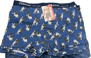 Bavlněné boxerky Miego Králíci, tmavě modré