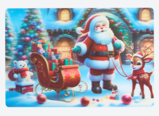 PODLOŽKA na stůl, Holografické prostírání Santa